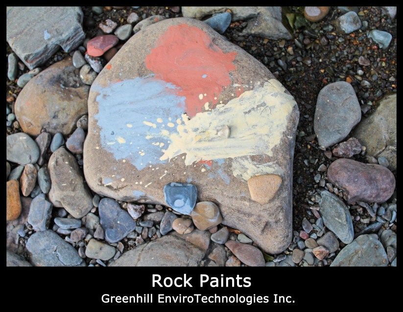 River rock paints palette and painting stones. Greenhill EnviroTechnologies Inc.