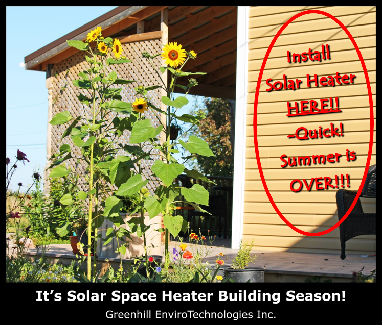 Solar Air Heater Building Season! Greenhill EnviroTechnologies Inc.
